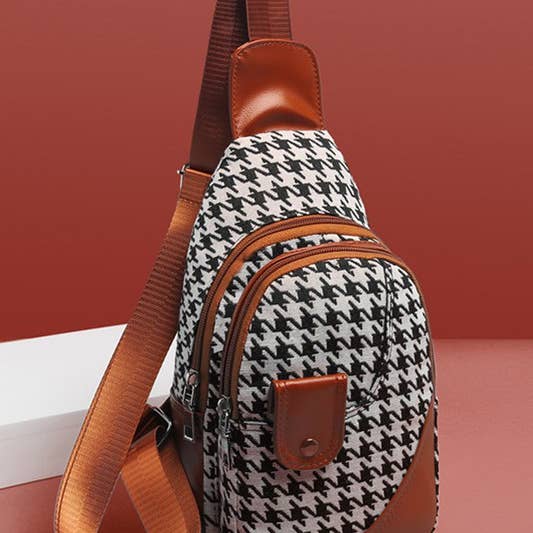 CASUAL PLAID ONE SHOULDER MESSENGER BAG