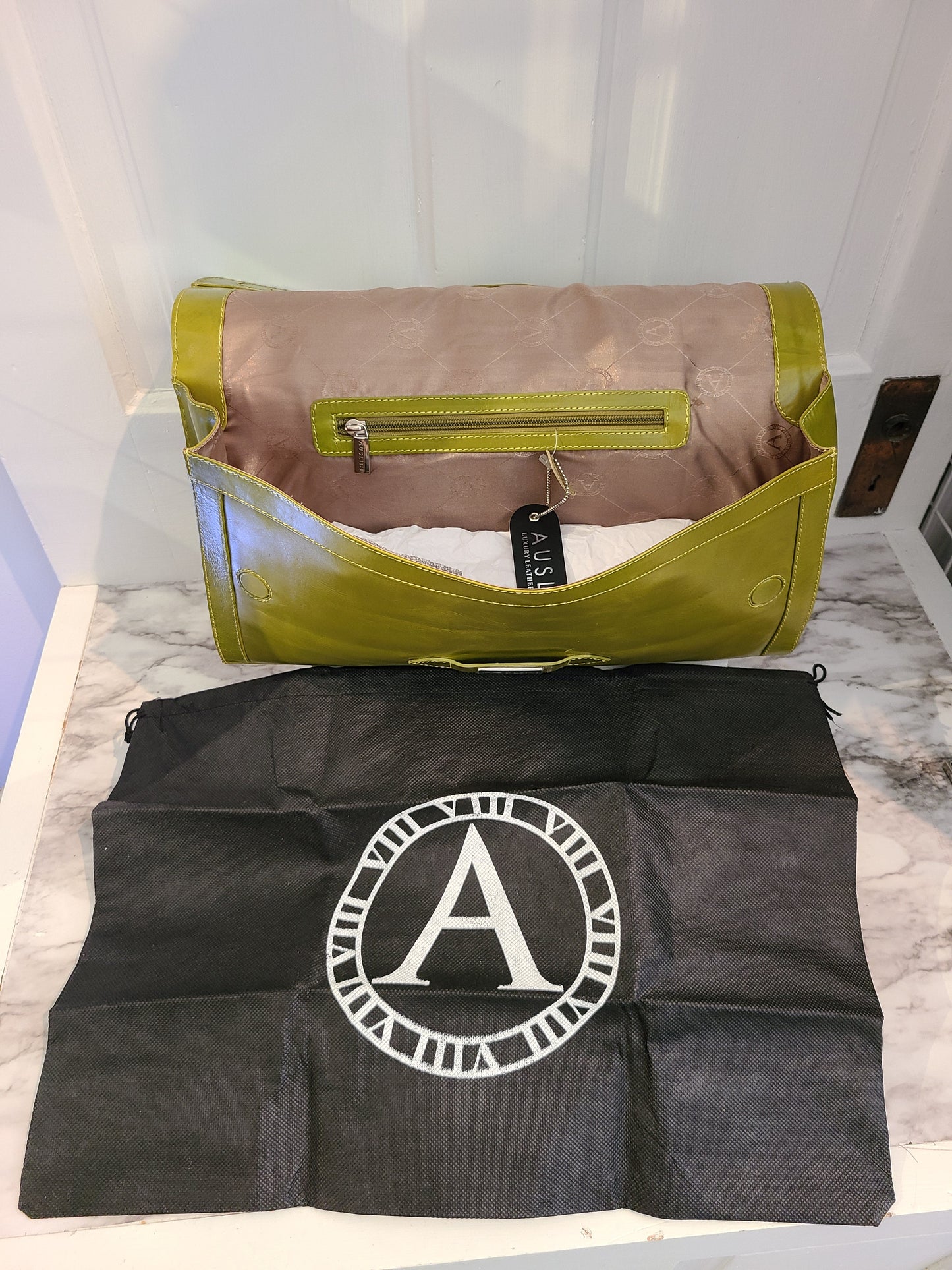 Auslini Clutch Handbag Lime