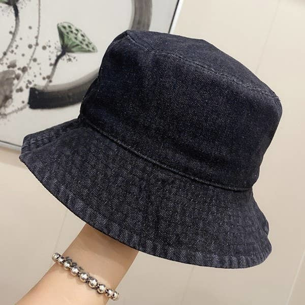 CASUAL HIP HOP STYLE SUMMER BUCKET HAT_CUAH008 - BLACK / (OS) 1