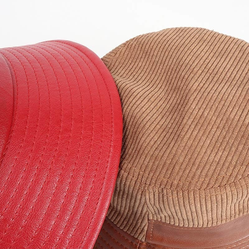 CORDUROY TRENDY CASUAL BUCKET HAT - BROWN