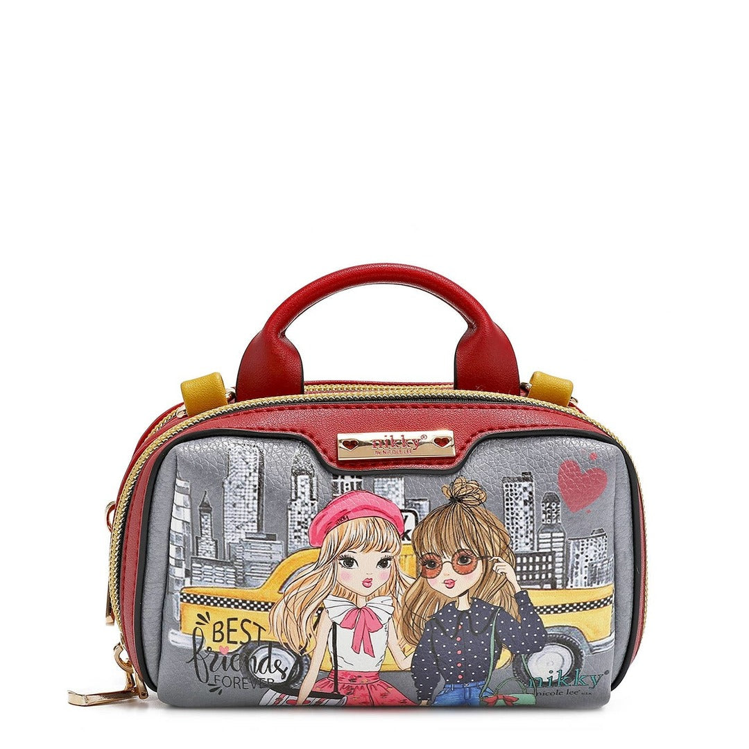 MINI BOSTON DOUBLE ZIP CROSSBODY - FRIENDS LOOKS ALIKE