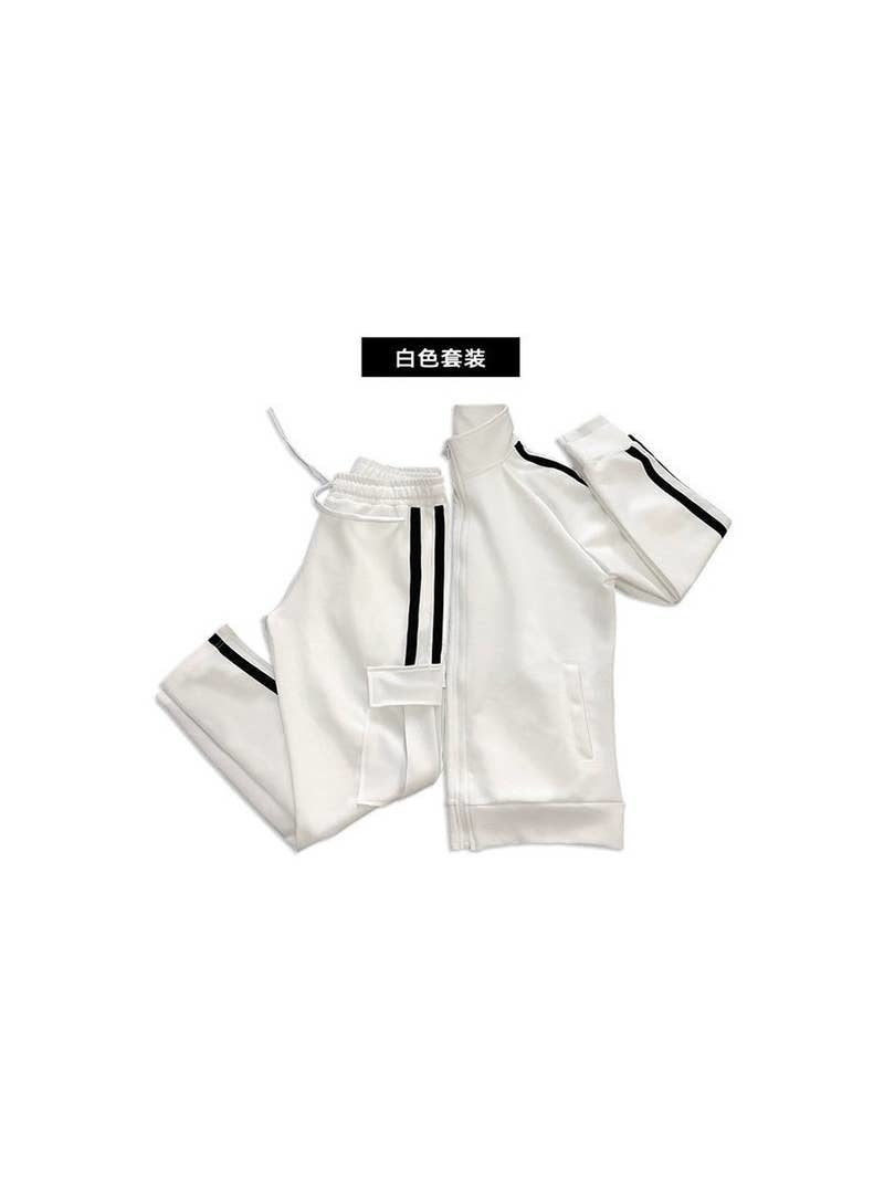 New stripe Men Tracksuit - WHITE / XL