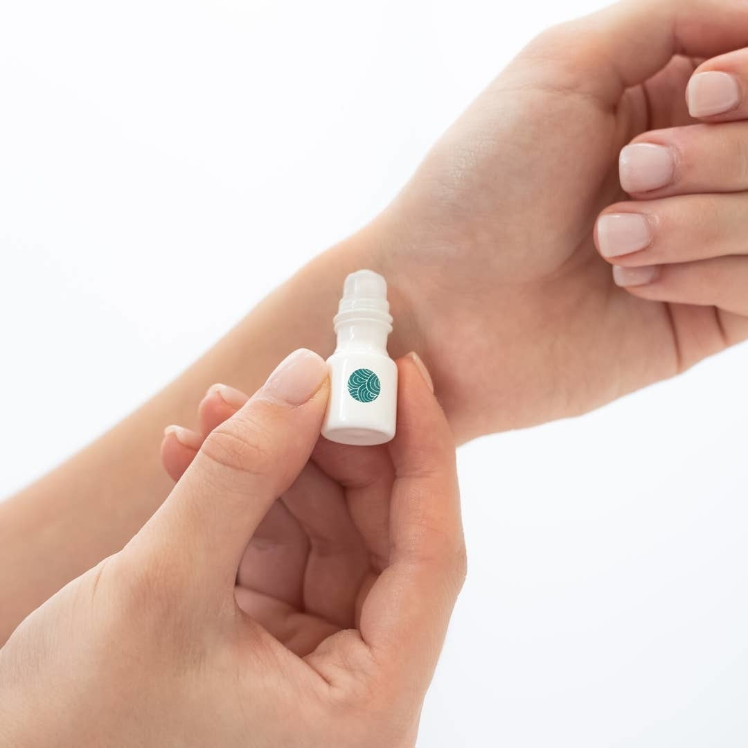 Keychain Mini Roll-On Perfume - White Finish