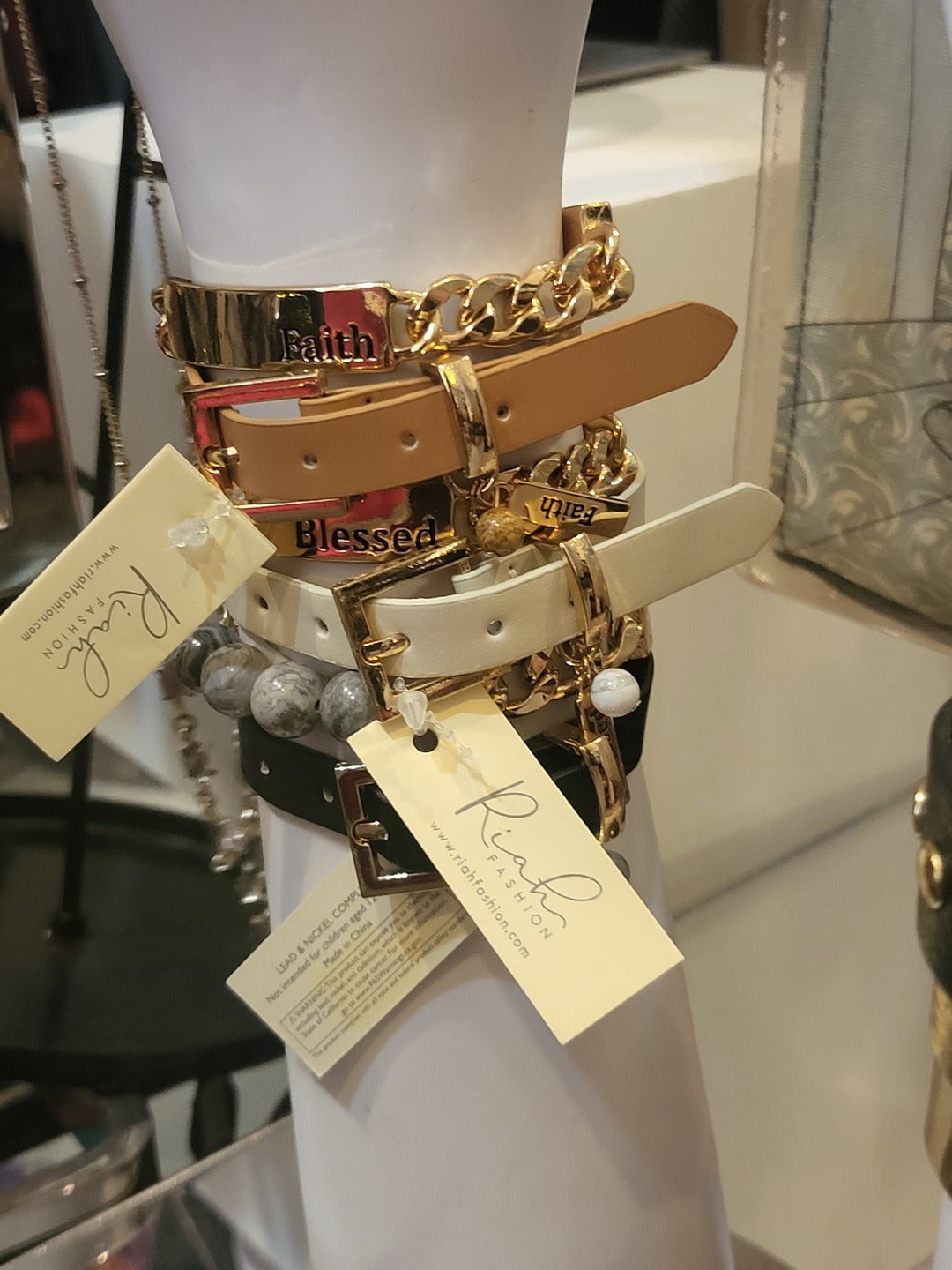 Riah Fashion Blessed White Bracelet