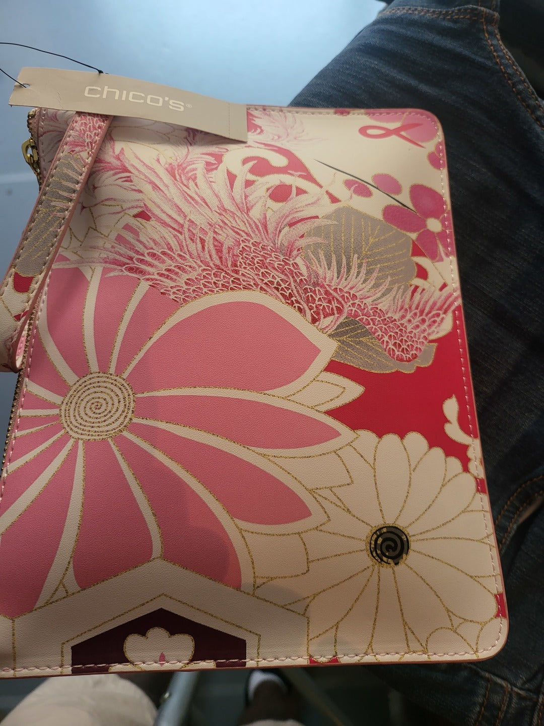 CHICO`S Printed Zip Pouch