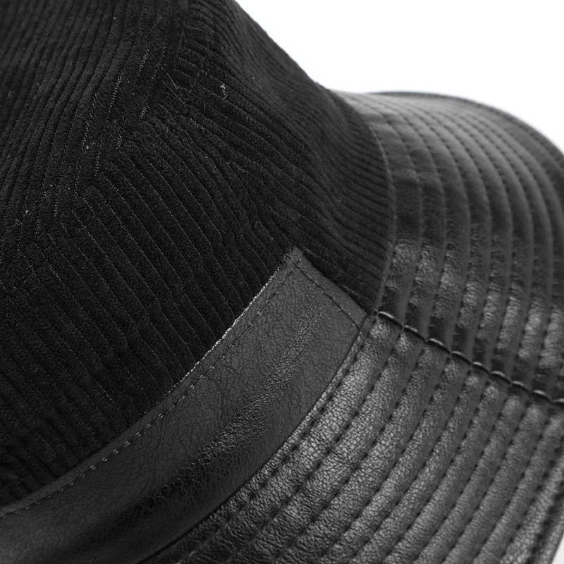 CORDUROY TRENDY CASUAL BUCKET HAT - BLACK