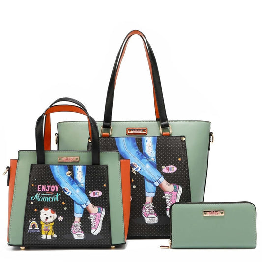 ENJOY EVERY MOMENT 3 PIECE SET (SHOPPER, CROSSBODY, WALLET)