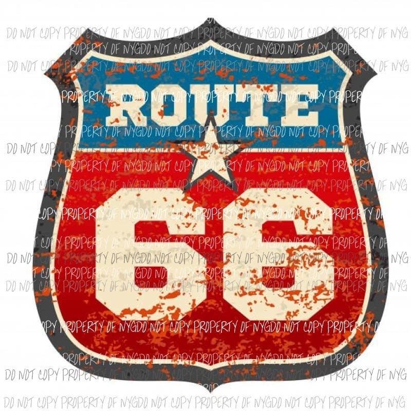 Route 66 Sublimation transfers - adult