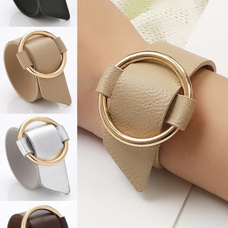 SIMPLE RING POINT WIDE FASHION BRACELET