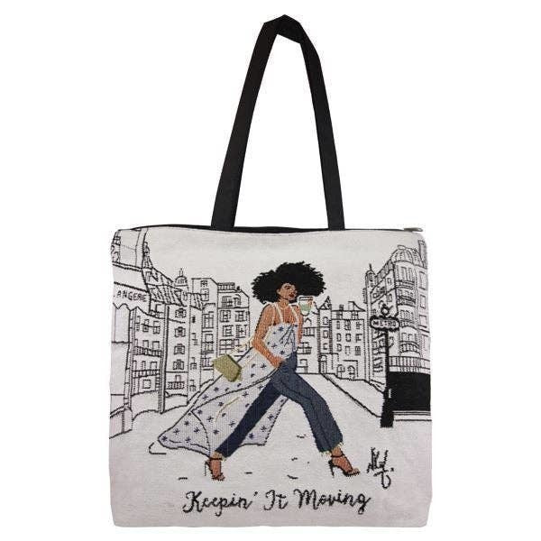 Keepin' It Moving Woven Totebag