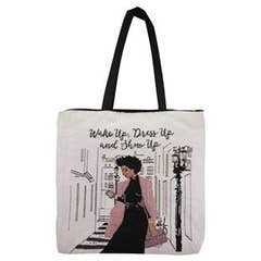 Wake Up Dress Up Show Up Women Totebag