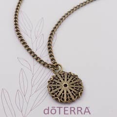 doTERRA PATHWAY Diffuser Necklace - Natural Brass