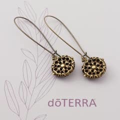 doTERRA GUIDE Diffuser Earrings - Natural Brass
