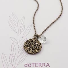 doTERRA DIRECTION Diffuser Necklace - Natural Brass