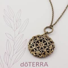 doTERRA ASCEND Diffuser Necklace - Natural Brass