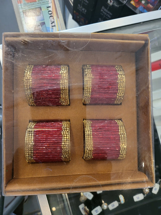 Set of Four Elegant Vintage Napkin Rings