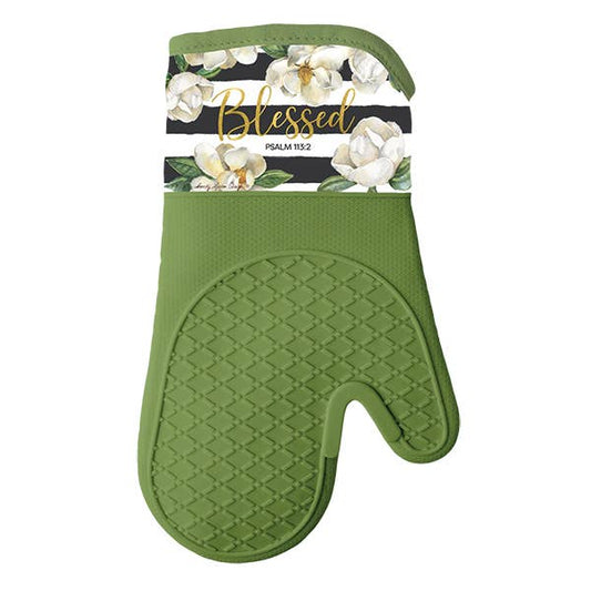 Blessed Psalem 113:2 Oven Mitt & Pot Holder Set